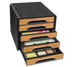 CEP Bloc de classement Smoove Silva, 5 tiroirs, noir/bambou