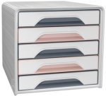 CEP Bloc de classement Smoove mineral, 5 tiroirs,rose poudré