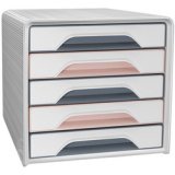 CEP Bloc de classement Smoove mineral, 5 tiroirs,rose poudré