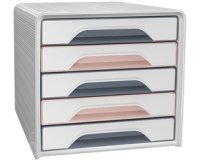 CEP Bloc de classement Smoove mineral, 5 tiroirs,rose poudré