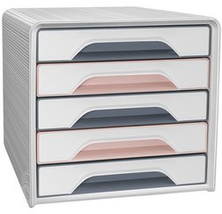 CEP Bloc de classement Smoove mineral, 5 tiroirs,rose poudré