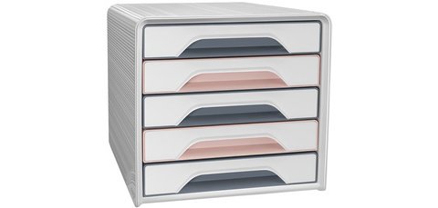 CEP Bloc de classement Smoove mineral, 5 tiroirs,rose poudré