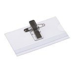 Porte-nom, avec pince combinée, 40 x 75 mm