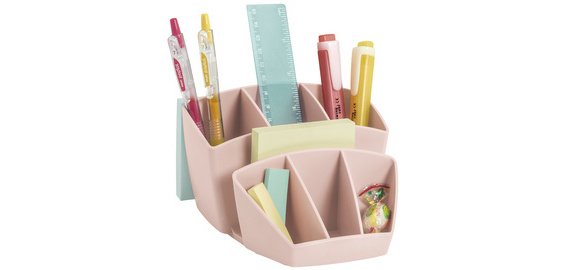 CEP Multipot à crayons mineral, 8 compartiments, rose poudré
