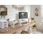 CEP Multipot à crayons mineral, 8 compartiments, rose poudré