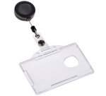 Porte-badge, ouvert, avec enrouleur, 54 x 85 mm