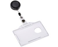 Porte-badge, ouvert, avec enrouleur, 54 x 85 mm