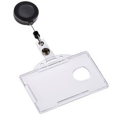 Porte-badge, ouvert, avec enrouleur, 54 x 85 mm