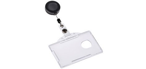 Porte-badge, ouvert, avec enrouleur, 54 x 85 mm