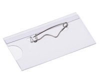 Porte-nom, avec épingle ondulée, 90 x 60 mm