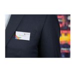 Porte-nom, avec aimant, 75 x 40 mm