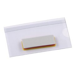 Porte-nom, avec aimant, 75 x 40 mm