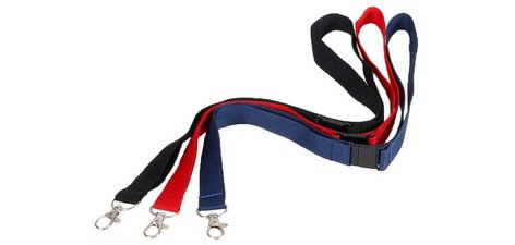 Cordon textile avec mousqueton