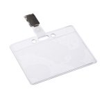 Porte-nom, ouvert en haut, avec clip, 60 x 90 mm