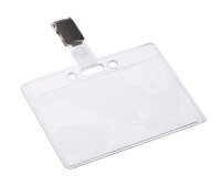 Porte-nom, ouvert en haut, avec clip, 60 x 90 mm