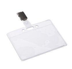 Porte-nom, ouvert en haut, avec clip, 60 x 90 mm