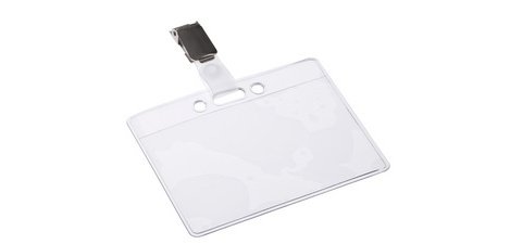 Porte-nom, ouvert en haut, avec clip, 60 x 90 mm