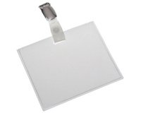 Porte-nom, fermé, avec clip, 90 x 60 mm
