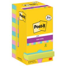 Bloc-note adhésif Cosmic Super Sticky Notes 76 x 76 mm - bloc de 90 feuilles - 8+4