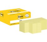 Bloc-note adhésif, tailles assorties, promo, jaune