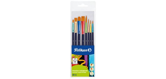 Set penselen Premium, 8 stuks, assortiment