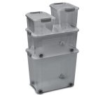 CEP Boîte de rangement SHADOW, 18 litres, translucide gris