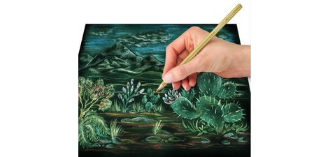 Crayon de couleur métallisé, étui carton de 12