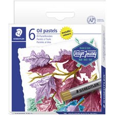 Oliepastel metallic, kartonnen etui van 6