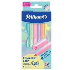 Feutre colorella star pastel, étui carton de 6