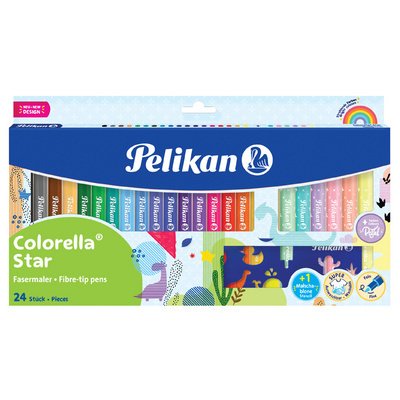 Feutre colorella star, étui carton 18+6