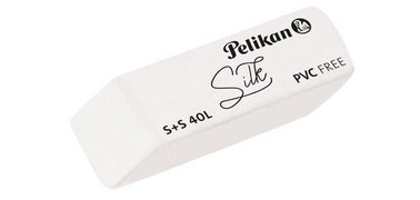 Gomme plastique S+S 40L, blanc