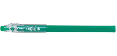 FriXion Ball Stick non rechargeable. Pointe conique moyenne 0,7mm. Encre effaçable bleue