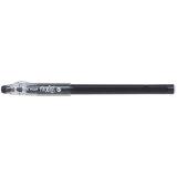 FriXion Ball Stick non rechargeable. Pointe conique moyenne 0,7mm. Encre effaçable noire