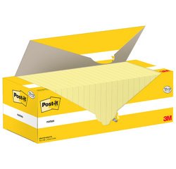 Blok herkleefbare notes 76 x 76 mm 12 + 12 gratis geel