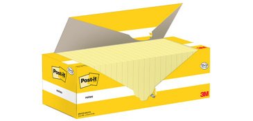 Blok herkleefbare notes 76 x 76 mm 12 + 12 gratis geel