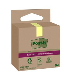 Recycling Notes jaune Super Sticky 47,6 x 47,6 mm - bloc de 70 feuilles
