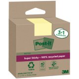 Super Sticky Recycling Notes, 76 x 76 mm, jaune
