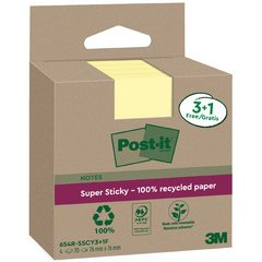 Recycling Notes jaune Super Sticky 76 x 76 mm - bloc de 70 feuilles