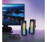 Barre de son lumineuse mobile, noir