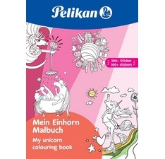 Cahier de coloriage 'Ma licorne', A4, & 100 stickers