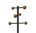Portemanteau WELCOME WOOD, 6 crochets, noir