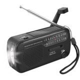 Radio dynamo, panneau solaire & lampe de poche