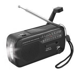 Radio dynamo, panneau solaire & lampe de poche