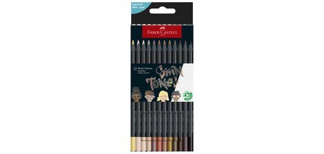 FABER-CASTELL Crayon de couleur triangulaire Black Edition