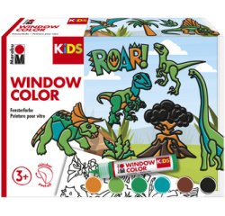 KiDS Kit Window Color 'Dinosaures', 6 x 25 ml