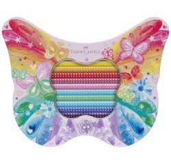 FABER-CASTELL Crayon de couleur triangulaire GRIP SPARKLE