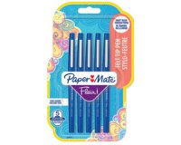 Papier: Mate Viltstift Flair, blister van 5, zwart