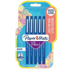 Paper:Mate Stylo feutre Flair, blister de 5, noir
