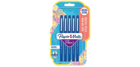 Paper:Mate Stylo feutre Flair, blister de 5, noir