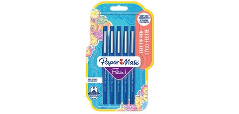 Paper:Mate Stylo feutre Flair, blister de 5, noir